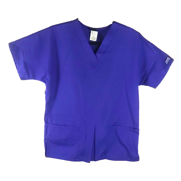 Cherokee Workwear Women's Scrub Top Size X Small Purple - Picture 5 of 7
